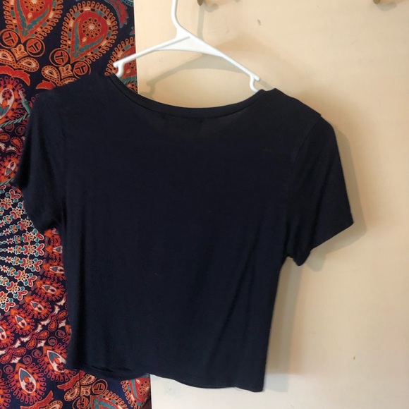 Blue womens crop top - Picture 2 of 3